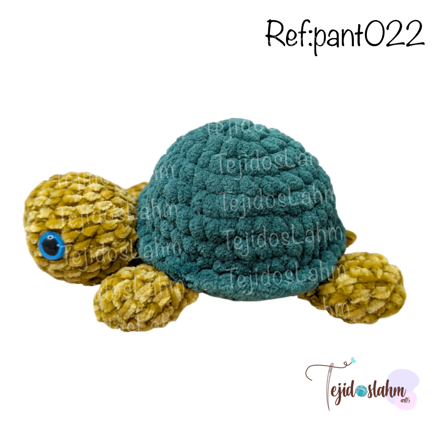 Amigurumi tortuguita amarilla con verde